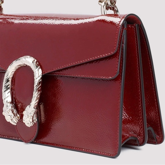 Gucci Shiny Burgundy Leather Shoulder Bag - Picture 4 of 4